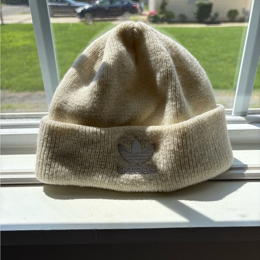 Adidas Off-White Knit Beanie